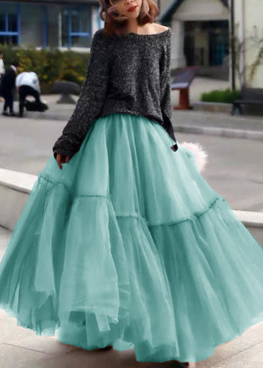 Pink Ruffled Tulle Cinched Circle Fall Skirt