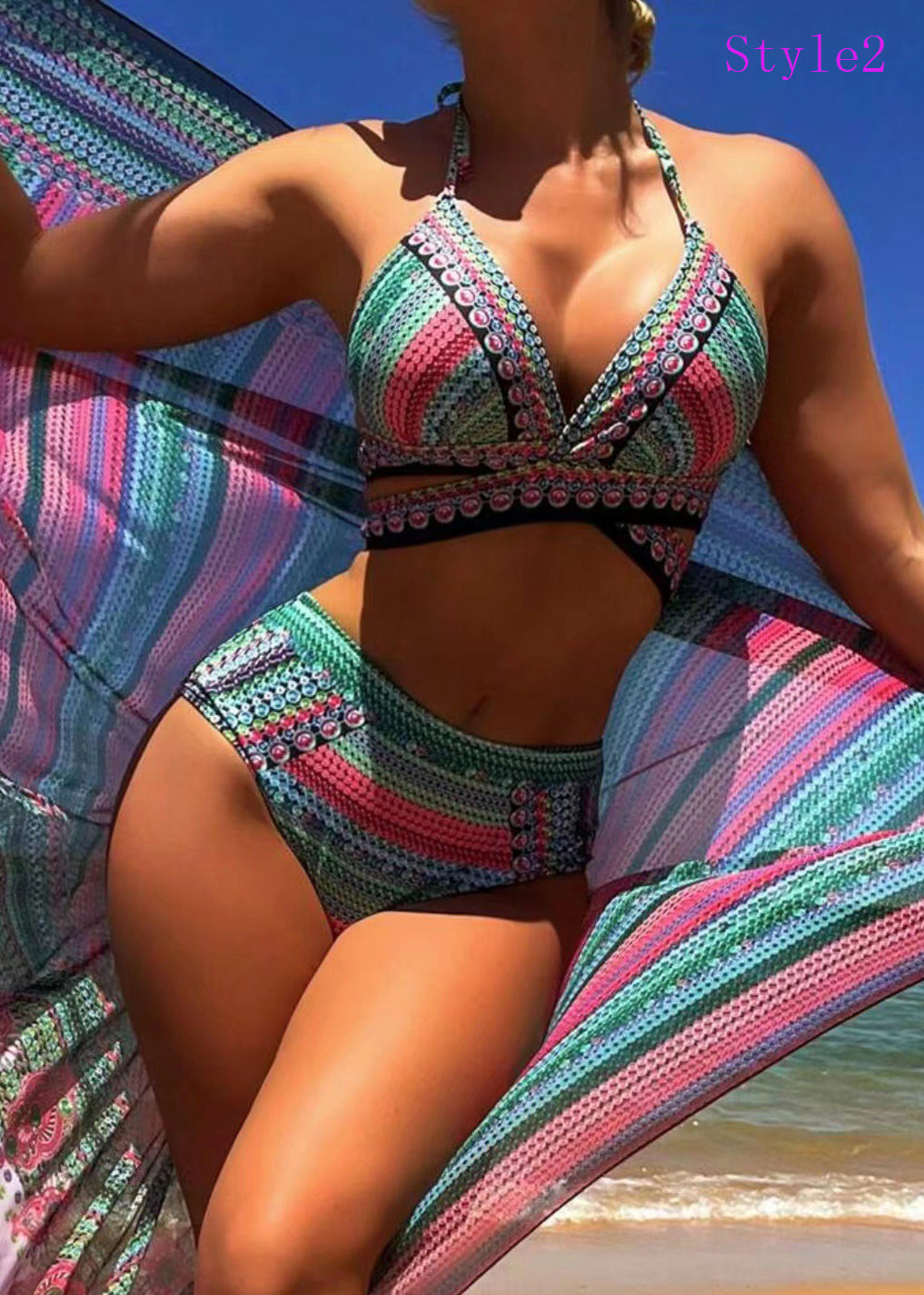 New Beach Three Piece Bikini Swimsuit