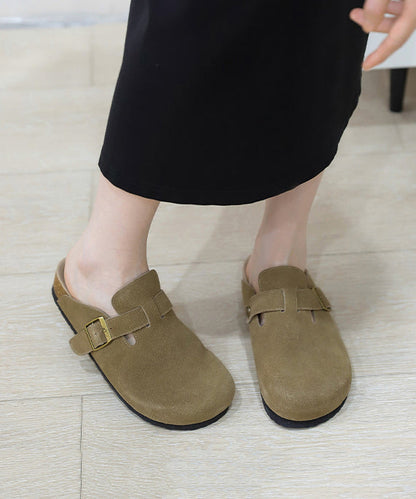New Beige Simple Versatile Lazy Baotou Slide Sandals