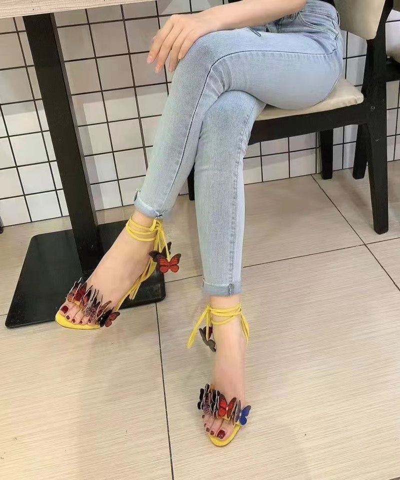 New Summer Strap Butterfly Stiletto High Heel Sandals