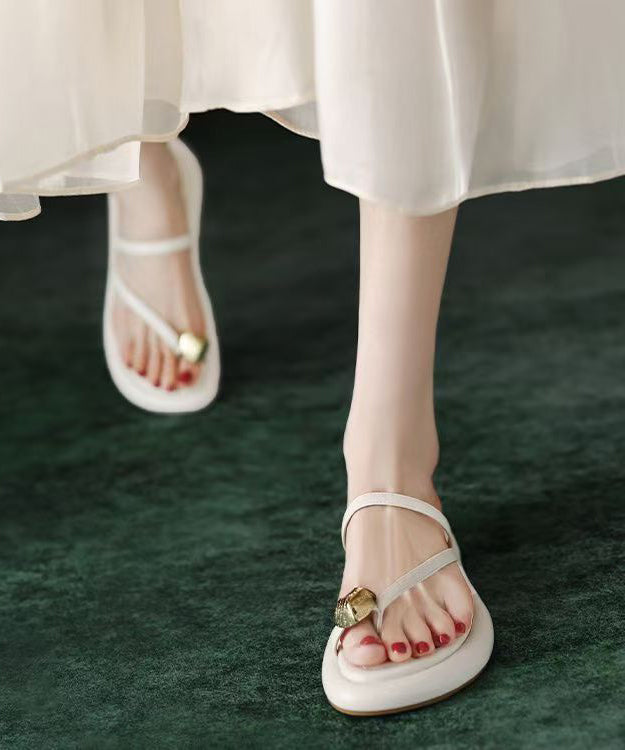 Summer New French Toe Set Black Slide Sandals