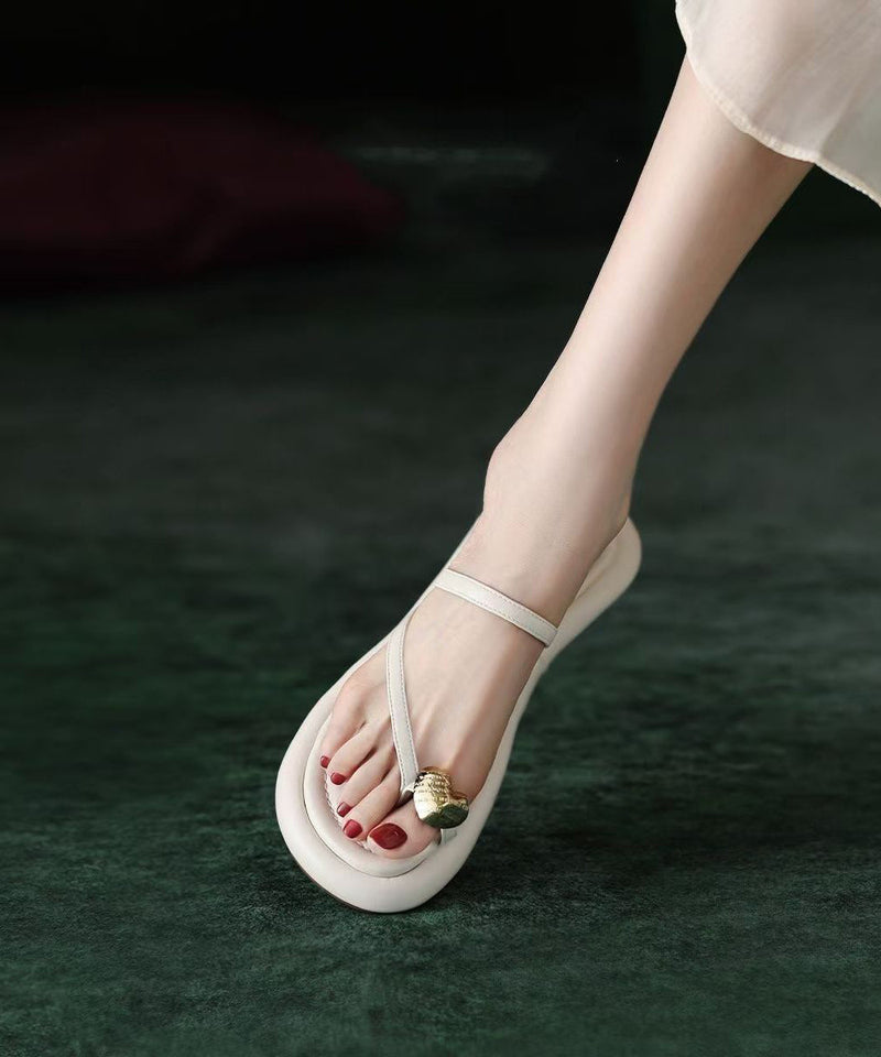 Summer New French Toe Set Black Slide Sandals
