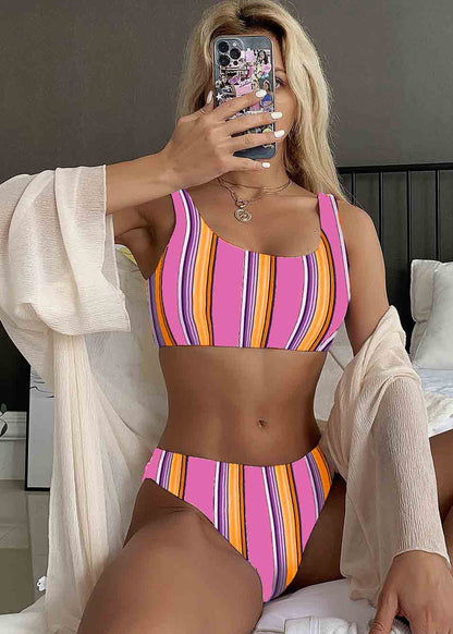 White Printed Double Sided Bikini Suit Swimwear