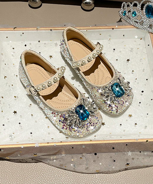 New Apricot Bow Soft Bottom Water Diamond Princess Flats