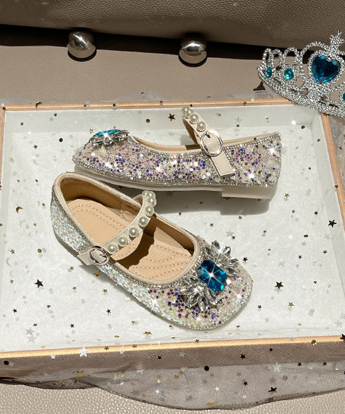 New Apricot Bow Soft Bottom Water Diamond Princess Flats
