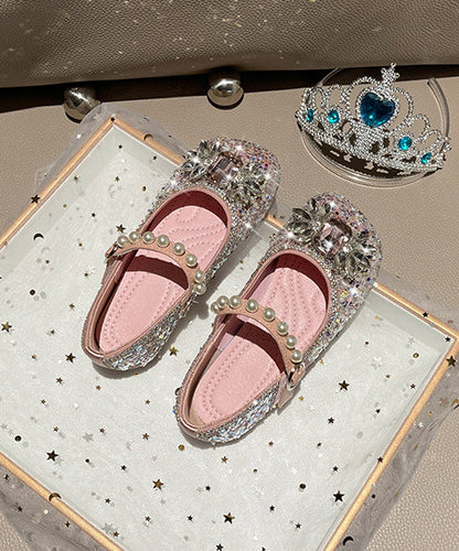 New Apricot Bow Soft Bottom Water Diamond Princess Flats
