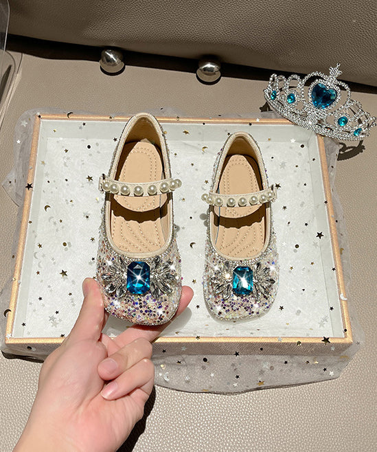 New Apricot Bow Soft Bottom Water Diamond Princess Flats