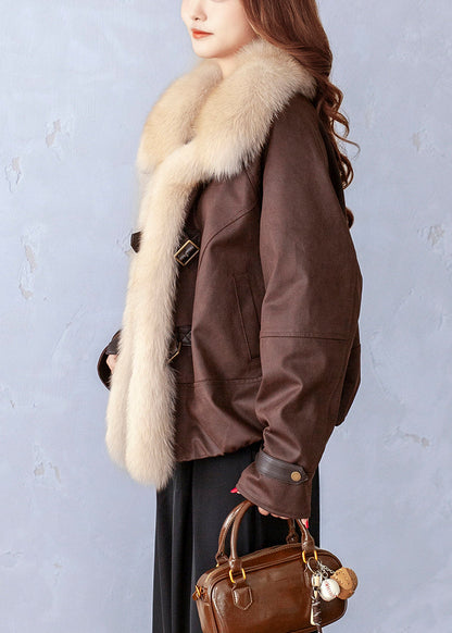 New Chocolate Peter Pan Collar Pockets Fine Cotton Filled Jackets Winter