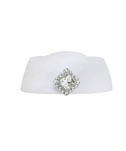 New Style French White Zircon Woolen Beret Hat