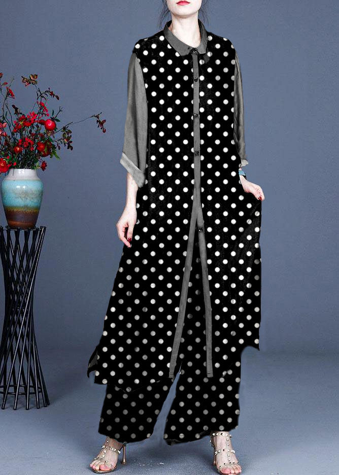 Black polka dots/Ships 15 Days