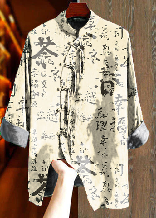 Art Black Polka Dots Double-layer Collar Asymmetrical Jacquard Silk Shirt Top Fall