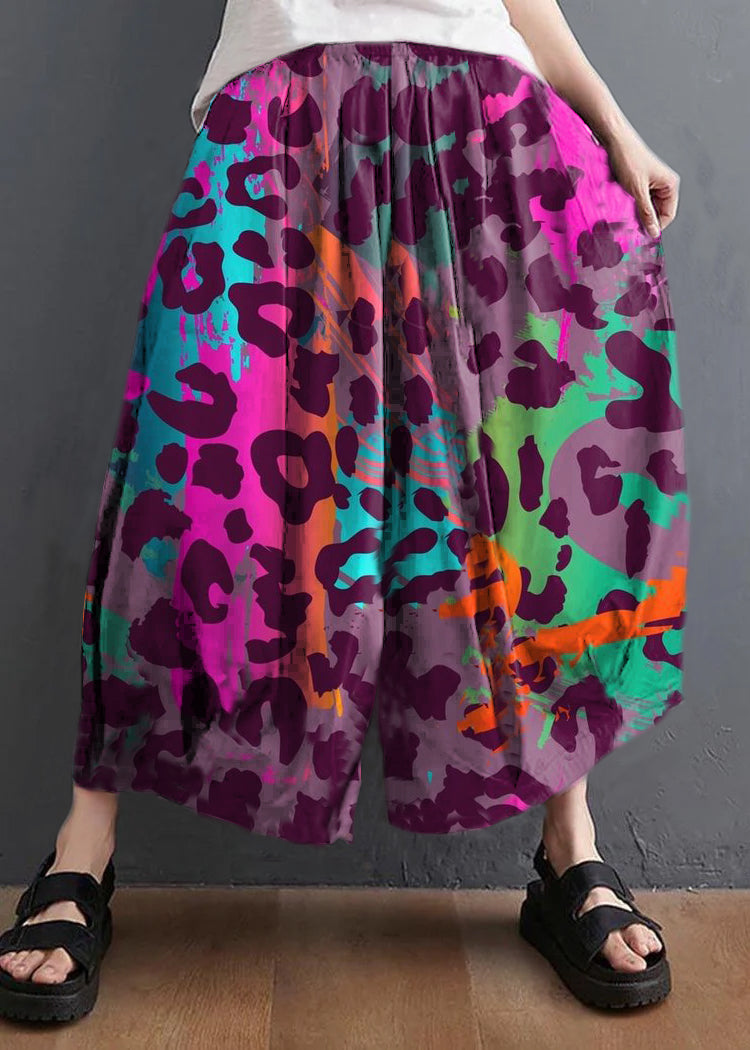 Modern Black High Waist Asymmetrical Design Summer Cotton Linen Pants