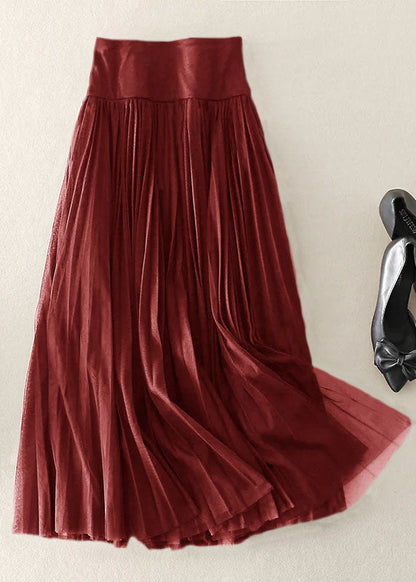 Blue Zip Up Patchwork Tulle Skirt Spring