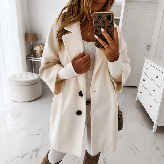 Unique Rose Plaid Fine Tunics for Neckline Notched Pockets Coat