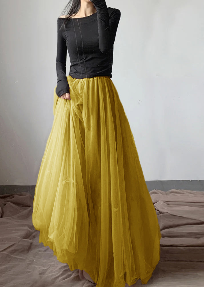 French Pink Asymmetrical Wrinkled Tulle Skirt Winter