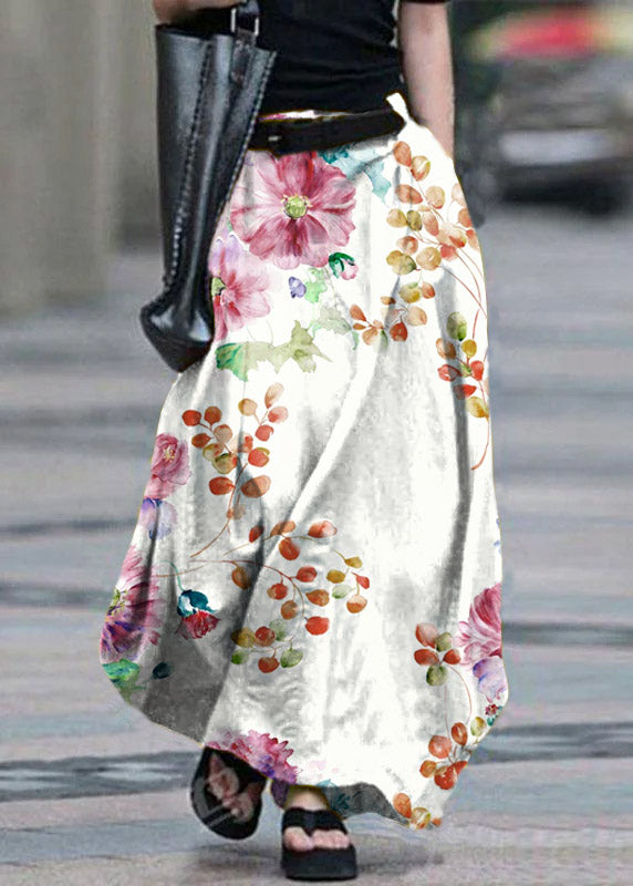 Cotton High Elastic Waist Side Pocket Zipper Skirts