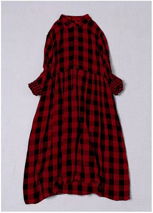 Black White Plaid Peterpan Collar Pockets Button Fall Patchwork Dresses