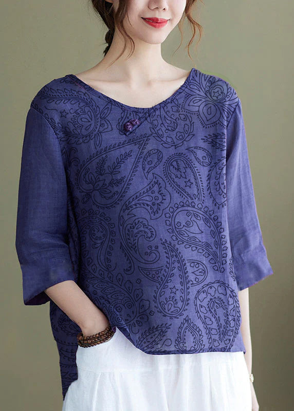 Diy Black Plaid Embroidered Side Open Half Sleeve Top
