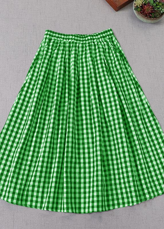 Yellow Wrinkled Pockets Spring Skirt