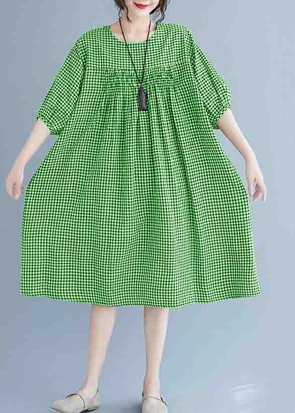 French O Neck Lantern Sleeve Clothes for Pattern Blue Dresses Summer