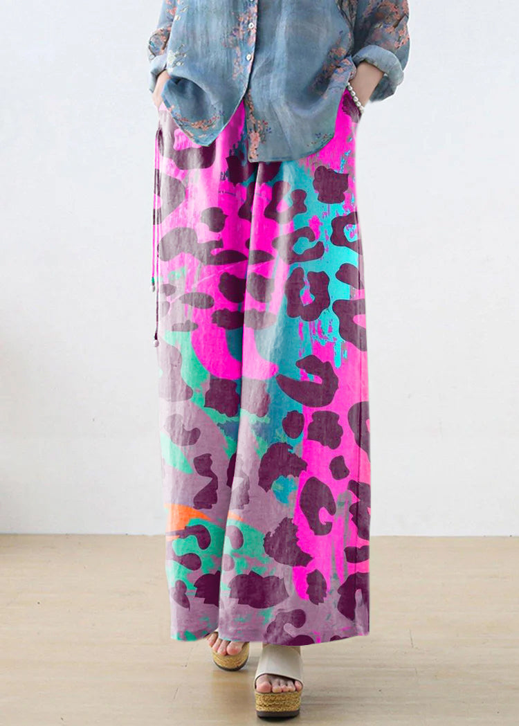 Color Geometry Trousers New Spring and Summer Bloomers Linen High Waist Carrot Pants
