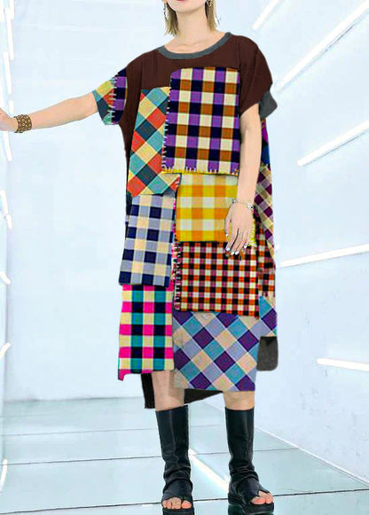 100% Black Cotton Clothes for Asymmetric Daily Summer Dress