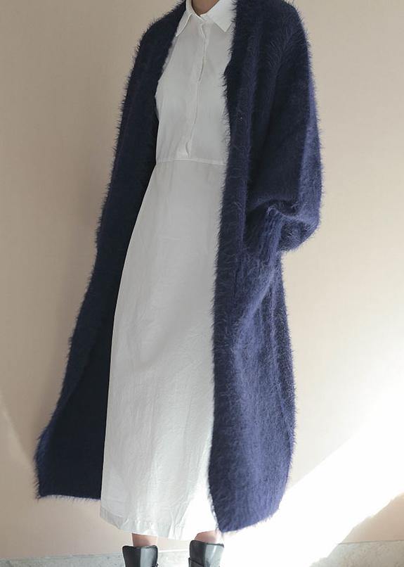 Aesthetic Dark Blue Clothing Fall Patchwork Knit