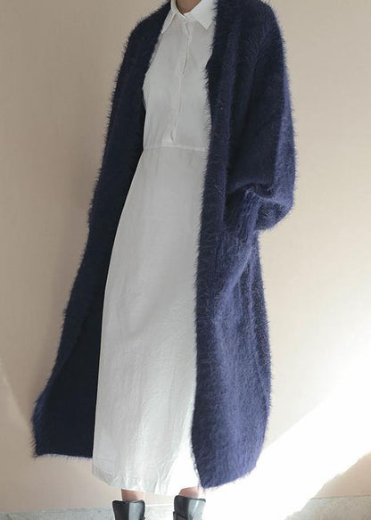 Aesthetic Dark Blue Clothing Fall Patchwork Knit