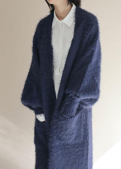 Aesthetic Dark Blue Clothing Fall Patchwork Knit