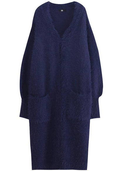Aesthetic Dark Blue Clothing Fall Patchwork Knit