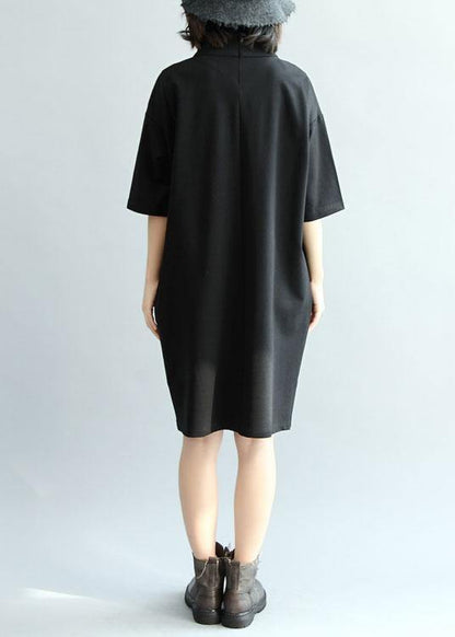 Aesthetic High Waist Sweater Black Thick Hipster Sweater Dress Fall