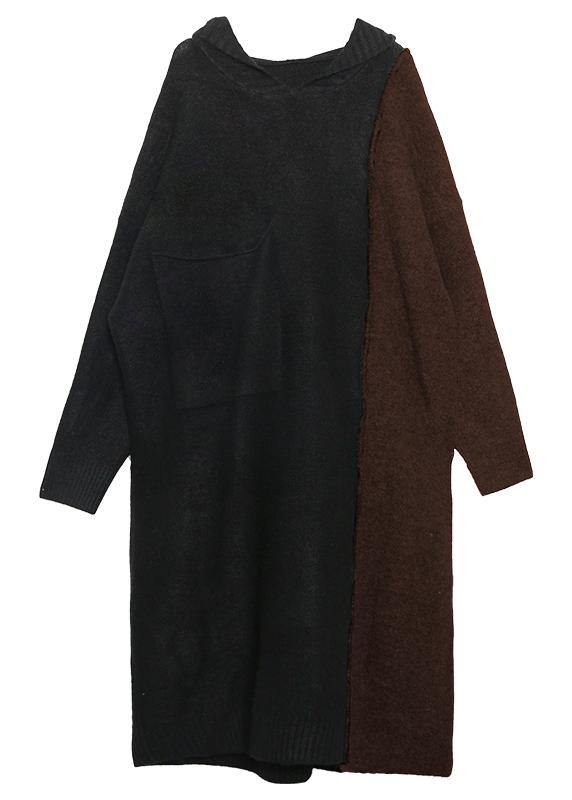 Aesthetic Winter Sweater Patchwork Aesthetic Gray Knitwear