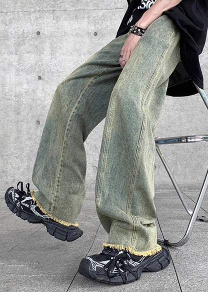 American Fringe Fringed Slightly Flared Denim Pants