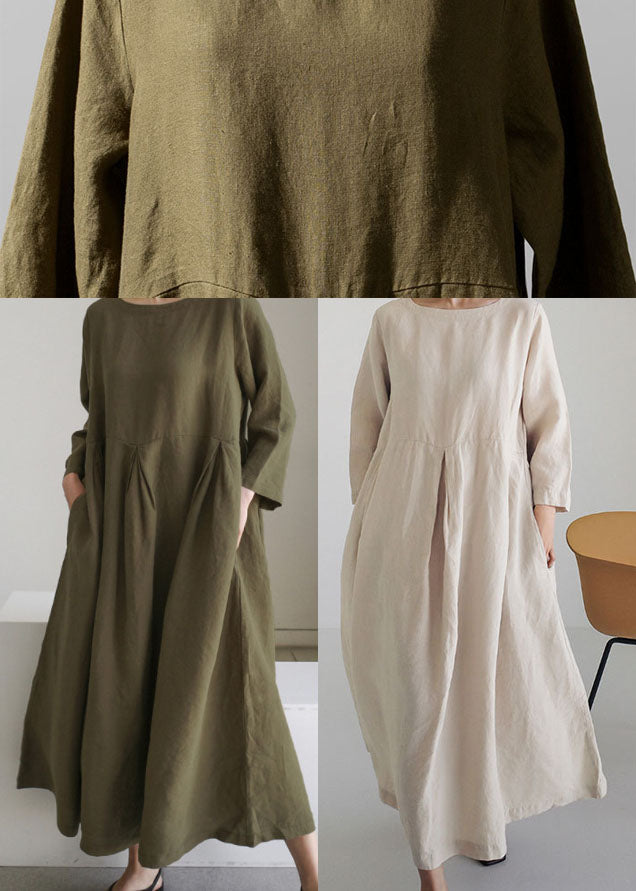 Flower Print4 Cotton Dresses Pockets Patchwork Spring