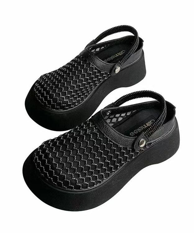 Apricot Sandals Platform Breathable Mesh Splicing