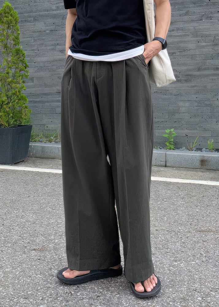 Art Apricot Pockets Linen Pants Summer