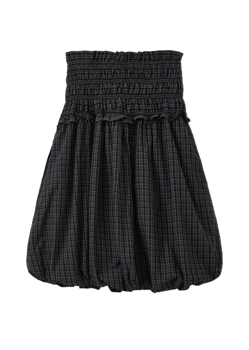 Art Black Backless Plaid Cotton Strapless Blouses Summer