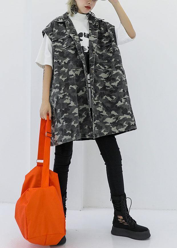 Art Camouflage Cotton Tunics for Wild Clothing Fall Tops