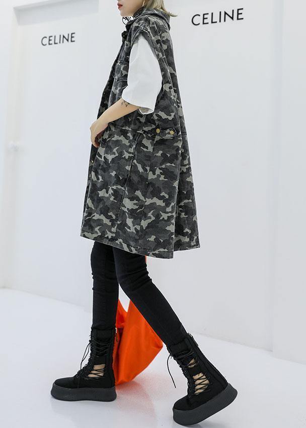 Art Camouflage Cotton Tunics for Wild Clothing Fall Tops