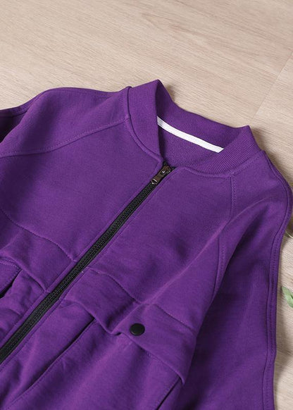 Art Navy Zippered Spring Jacket