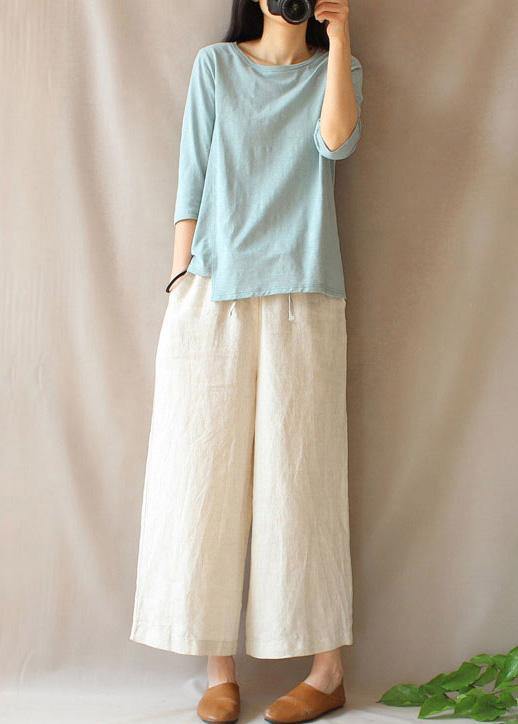 Art O Neck Asymmetric Top Silhouette Inspiration Blue Shirt