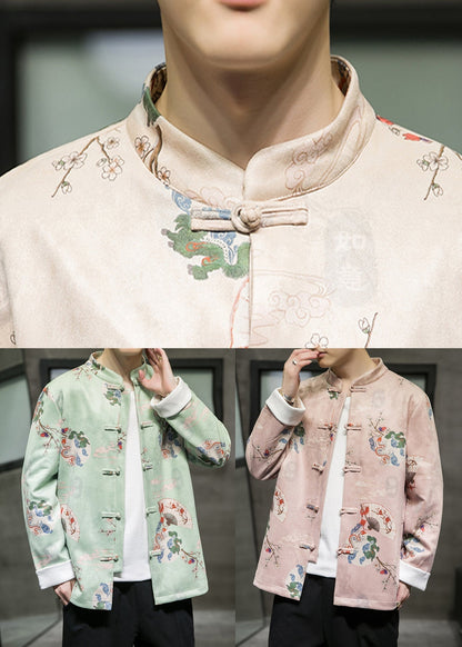 Art Pink Stand Colla Button Faux Suede Coats Spring