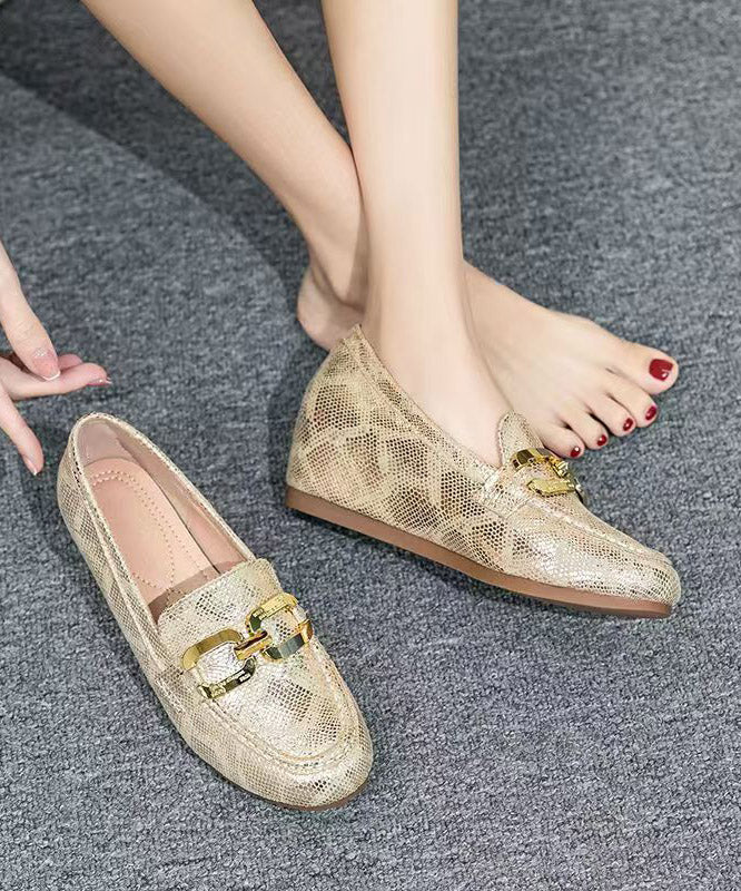 Art Splicing Wedge Loafers for Black Faux Leather