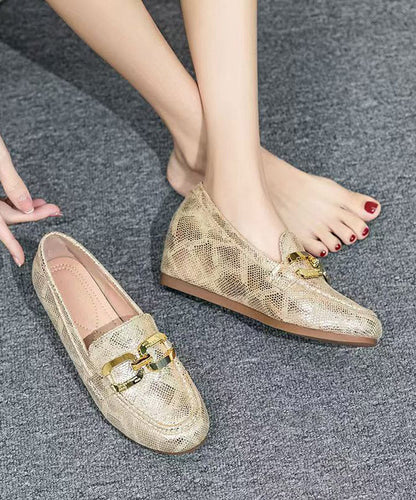 Art Splicing Wedge Loafers for Black Faux Leather
