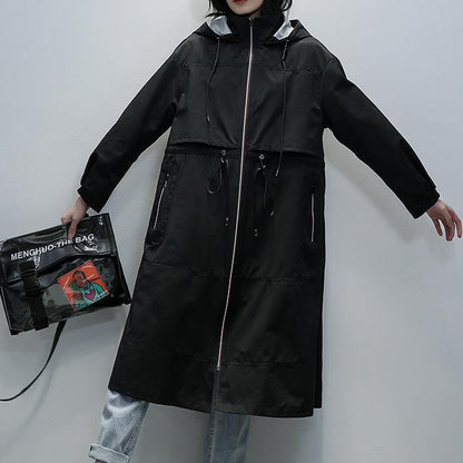 Art Black Clothes for Coats Hooded Zippered Coats