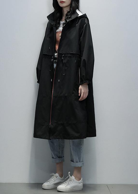 Art Black Clothes for Coats Hooded Zippered Coats