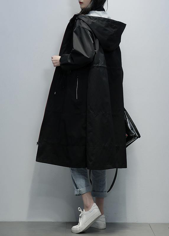 Art Black Clothes for Coats Hooded Zippered Coats