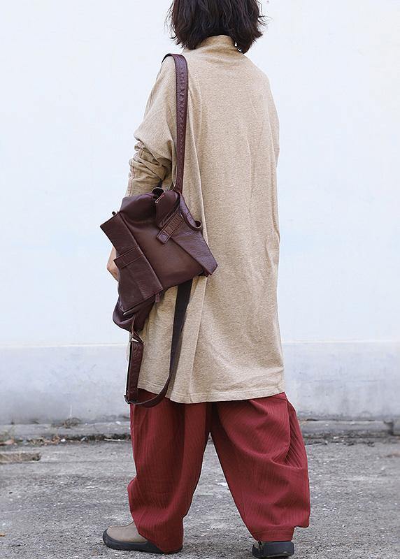 Art Nude Appliques Cotton Clothes High Neck Drawstring Fall Tops