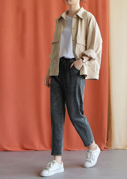 Art Nude Cotton Clothes for Big Pockets Cotton Fall Coat