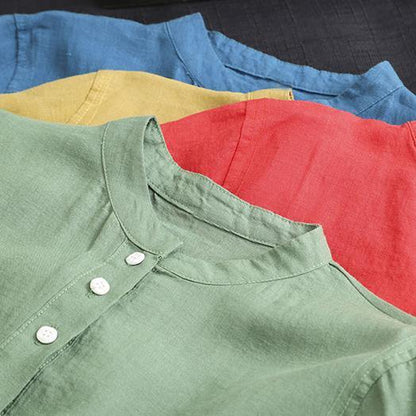 Art O Neck Patchwork Linen Wardrobes Sewing Red Dresses Spring